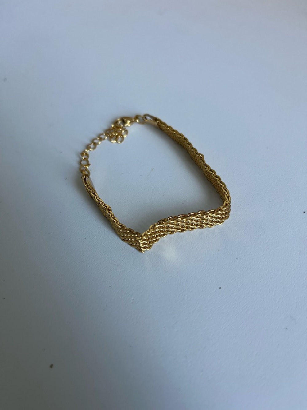 Gold V-Detail Multi-Chain Bracelet for Women